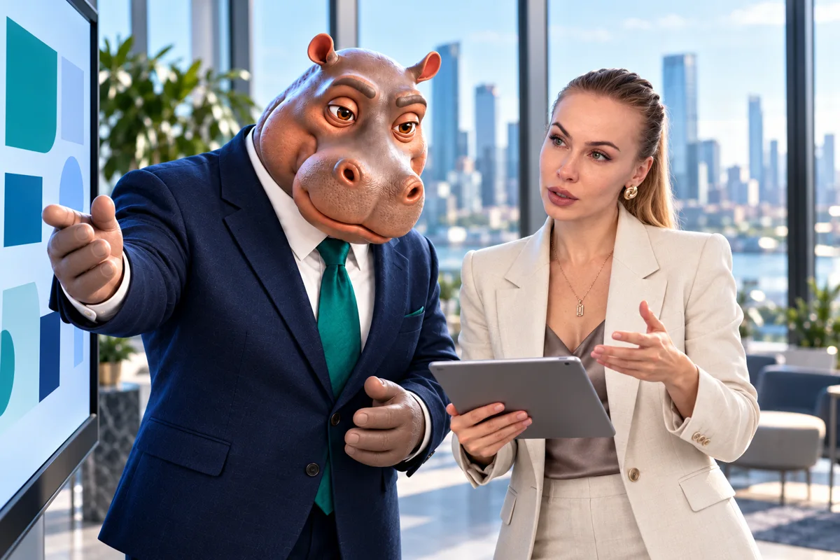 Софья и HIPPO показывают сервис в офисе